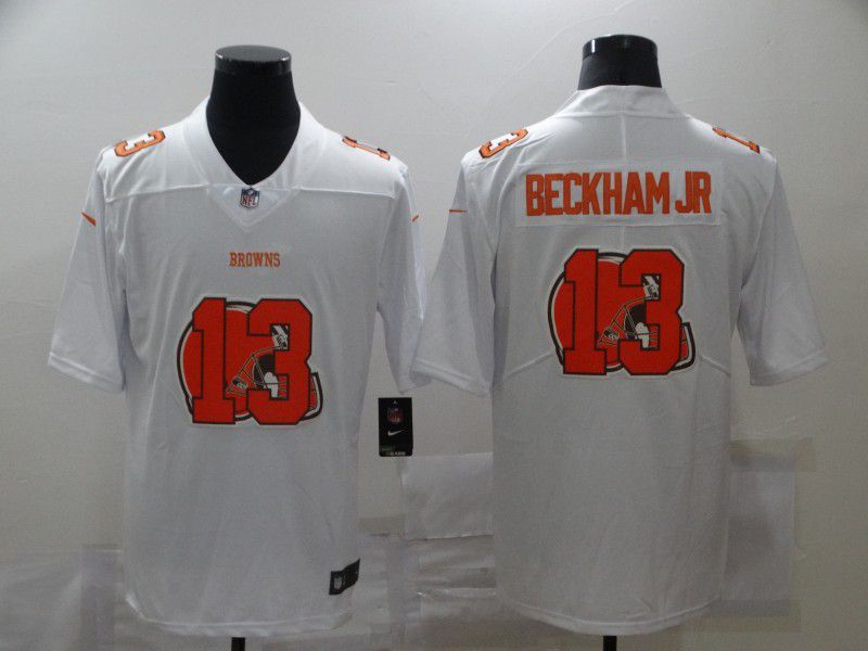 Men Cleveland Browns #13 Beckham jr White shadow 2020 NFL Nike Jerseys->cleveland browns->NFL Jersey